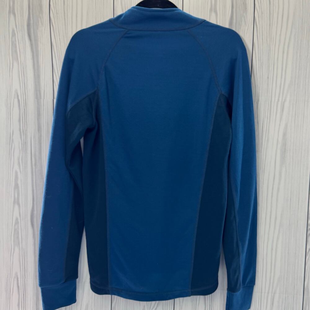 Mens LL BEAN Blue Size Small Outdoor Long Sleeve 1/4 Zip Polyester - Picture 4 of 8